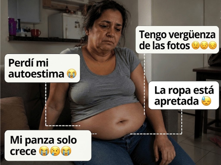 Mujer triste con barriga