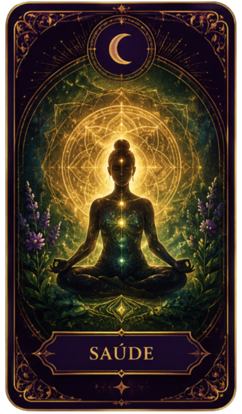 Carta de tarot para orientação sobre saúde e equilíbrio